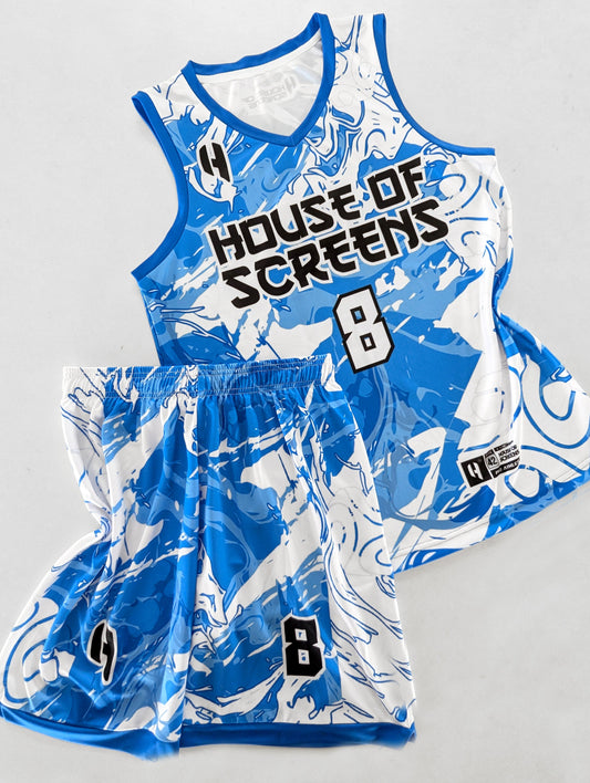 Custom Basketball Jersey and Shorts Set with Personalized Player Name, Number, and Team Name | HX427BS | Customize This!