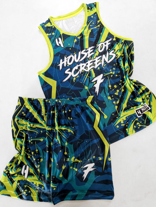 Custom Basketball Jersey and Shorts Set with Personalized Player Name, Number, and Team Name | HX429BS | Customize This!