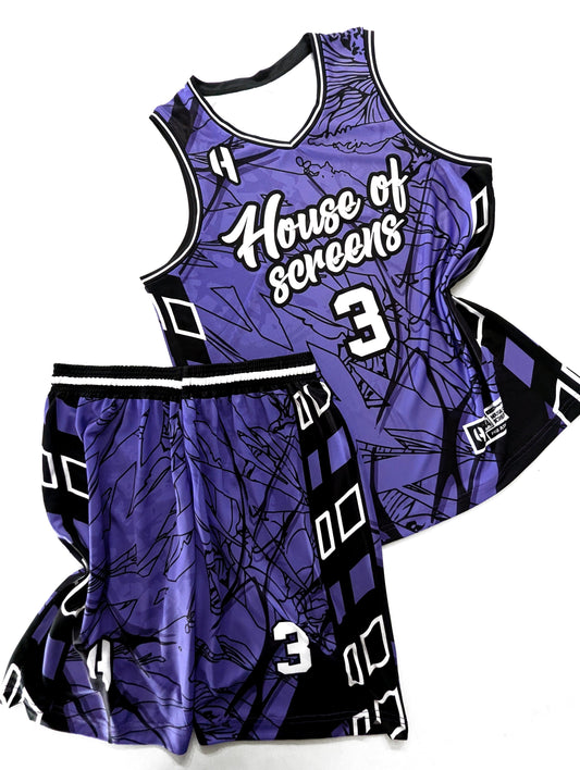 Custom Basketball Jersey and Shorts Set with Personalized Player Name, Number, and Team Name | HX436BS | Customize This!