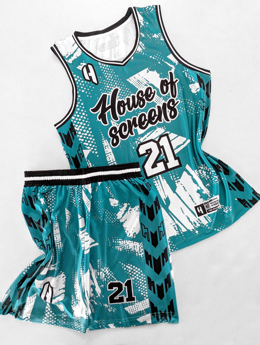 Custom Basketball Jersey and Shorts Set with Personalized Player Name, Number, and Team Name | HX438BS | Customize This!
