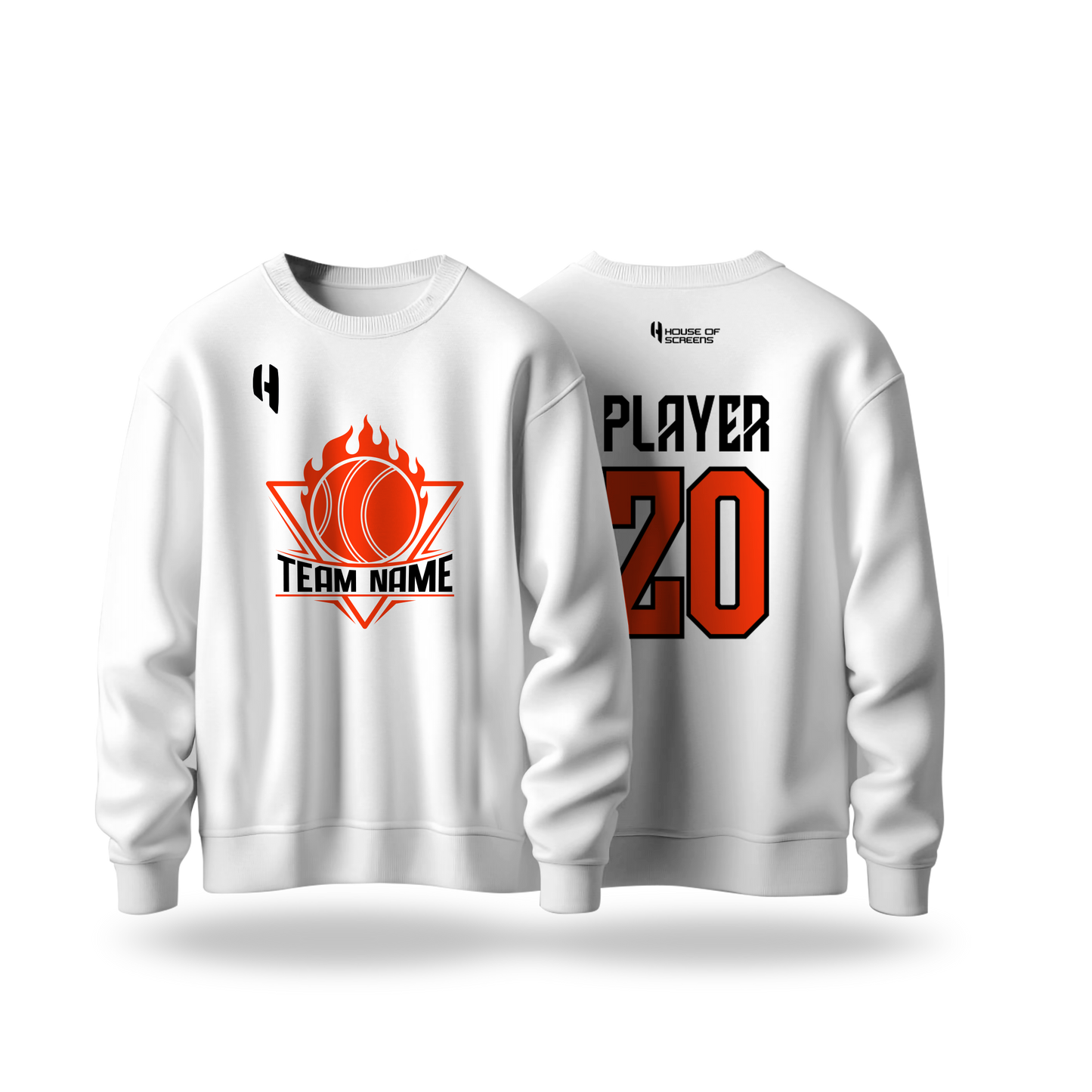 Custom Oversized Sweatshirt | HX01CSS | Customise Team name, Player Name and Number
