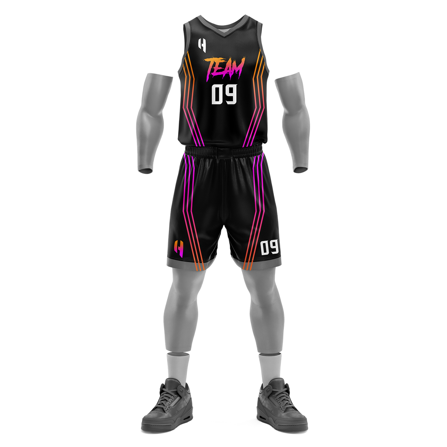 Custom KIDS Basketball Jersey and Shorts Set with Personalized Player Name, Number, and Team Name | HX104BS | Customize This!