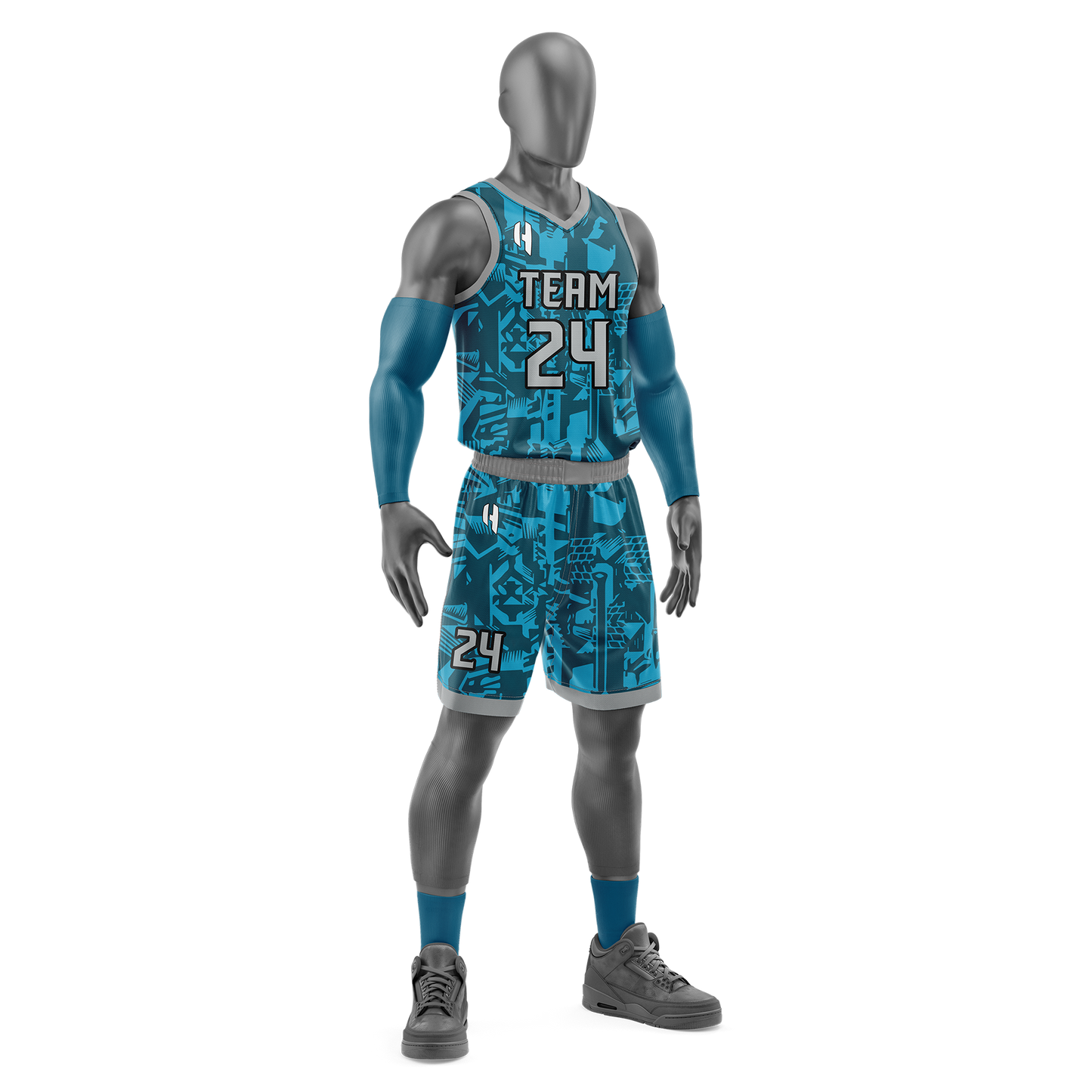 Custom KIDS Basketball Jersey and Shorts Set with Personalized Player Name, Number, and Team Name | HX112BS | Customize This!