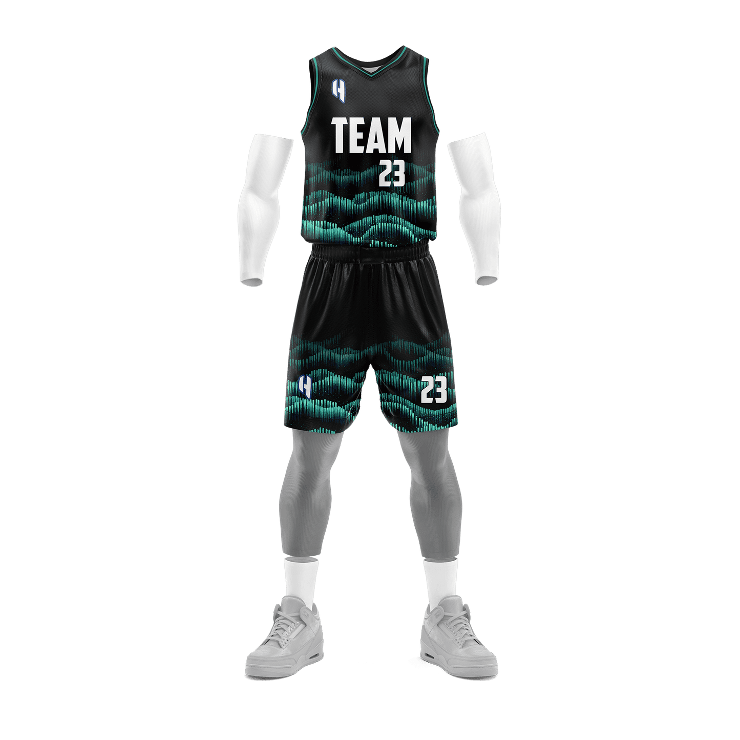 Custom Basketball Jersey and Shorts Set with Personalized Player Name, Number, and Team Name | HX229BS | Customize This!