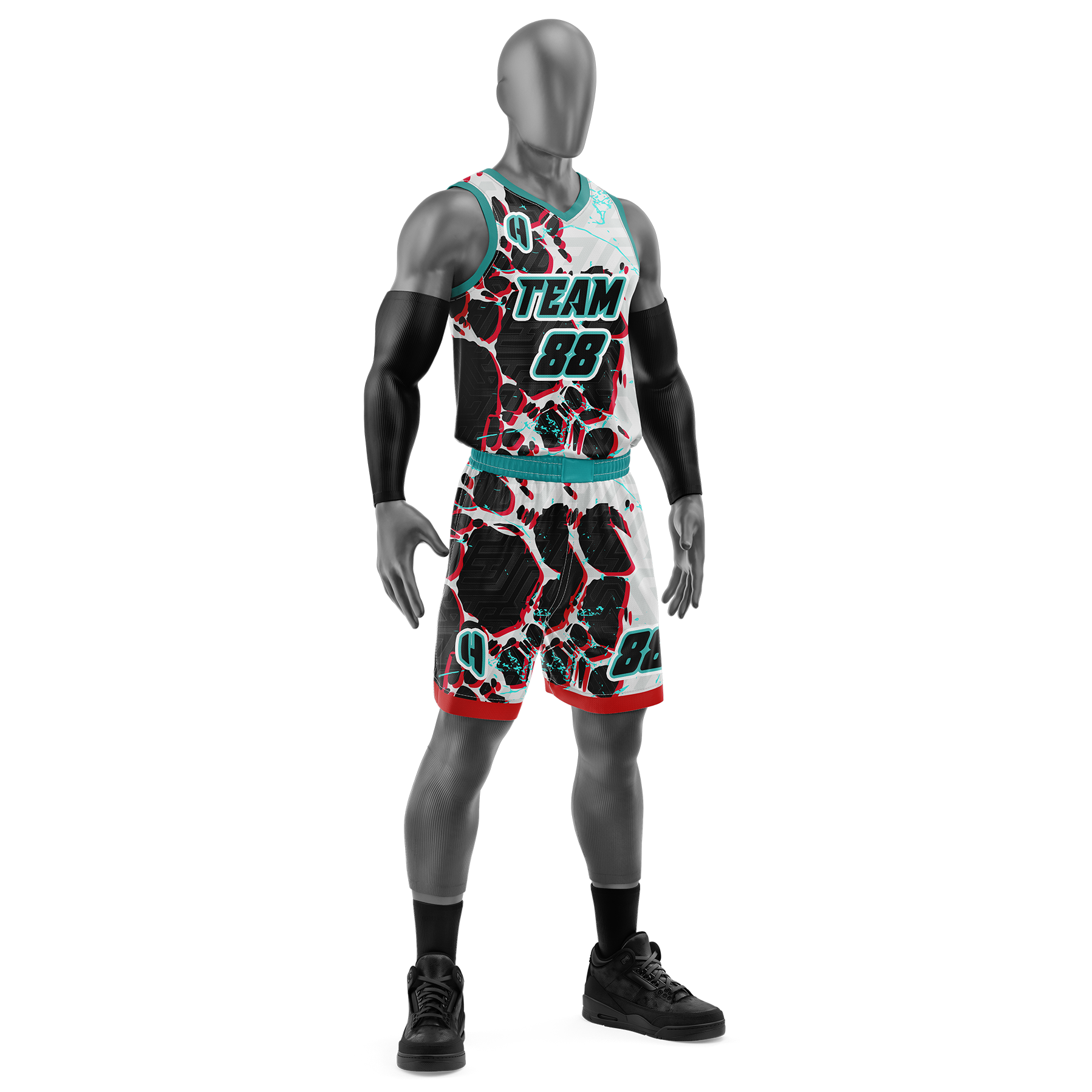 Custom Basketball Jersey and Shorts Set with Personalized Player