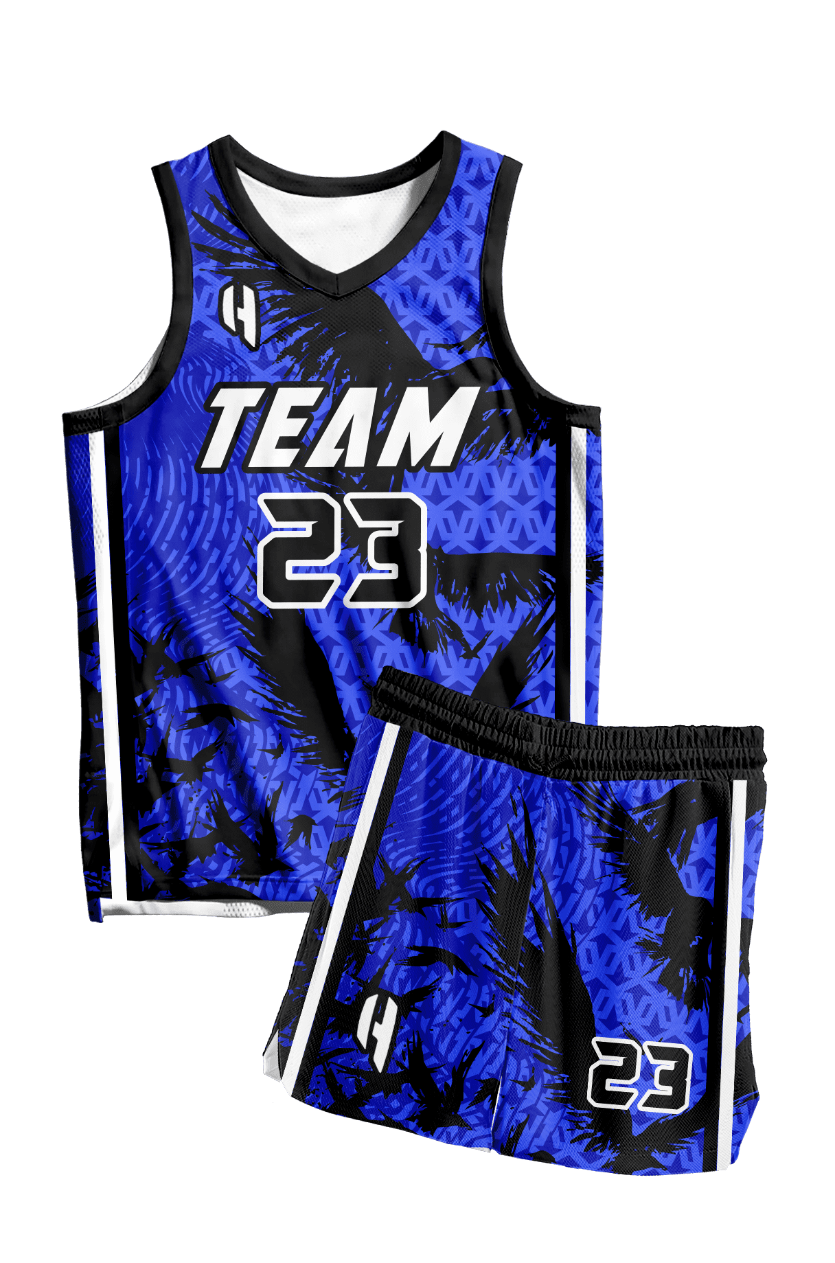 Custom Basketball Jersey and Shorts Set with Personalized Player Name, Number, and Team Name HX340BS Customize This!