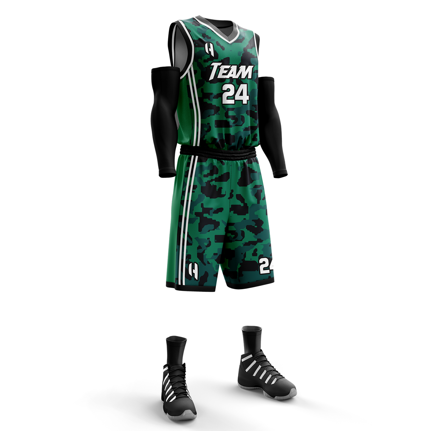 Custom KIDS Basketball Jersey and Shorts Set with Personalized Player Name, Number, and Team Name | HX71BS | Customize This!