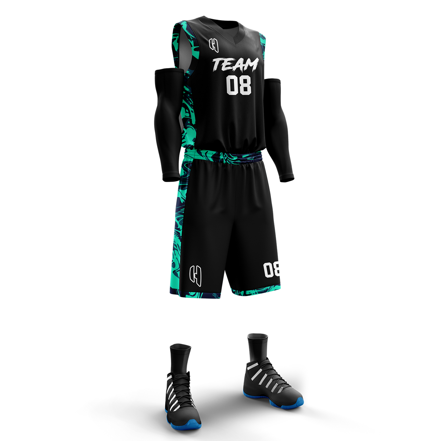 Custom KIDS Basketball Jersey and Shorts Set with Personalized Player Name, Number, and Team Name | HX75BS | Customize This!