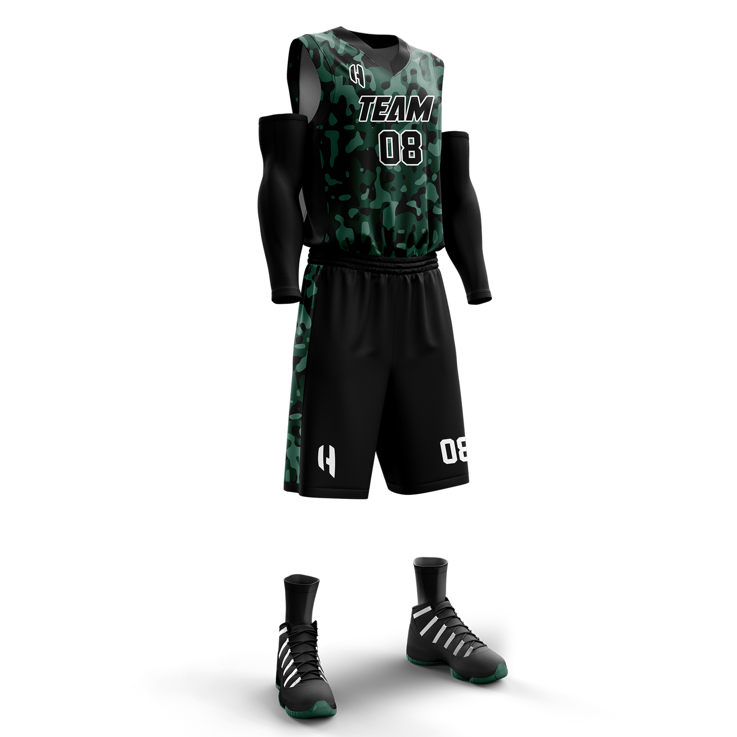 Custom KIDS Basketball Jersey and Shorts Set with Personalized Player Name, Number, and Team Name | HX77BS | Customize This!
