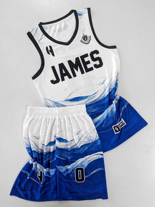 Custom Basketball Jersey and Shorts Set with Personalized Player Name, Number, and Team Name | HX424BS | Customize This!