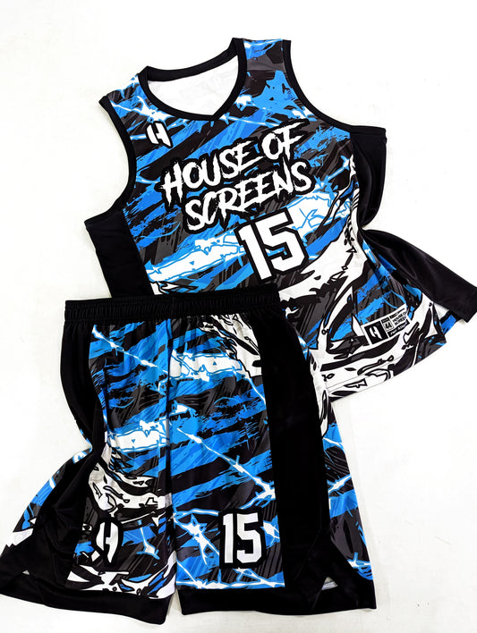 Premium PRO Custom Basketball Jersey and Shorts Set with Enhanced Side Cuts| Personalized Player Name, Number, and Team Name | HX495BS-PRO | Customize This!