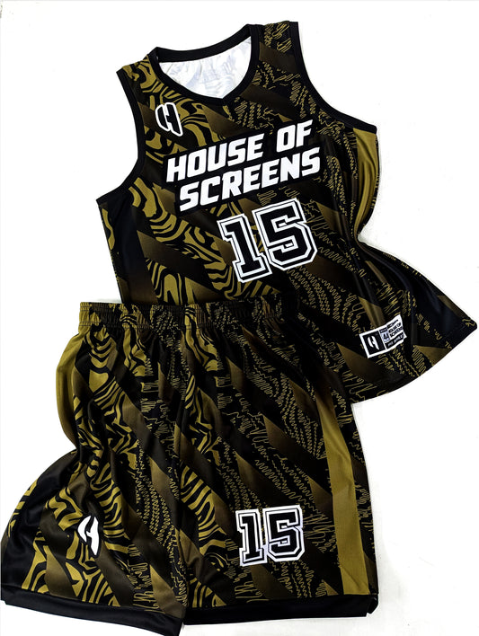 Custom Basketball Jersey and Shorts Set with Personalized Player Name, Number, and Team Name | HX482BS | Customize This!