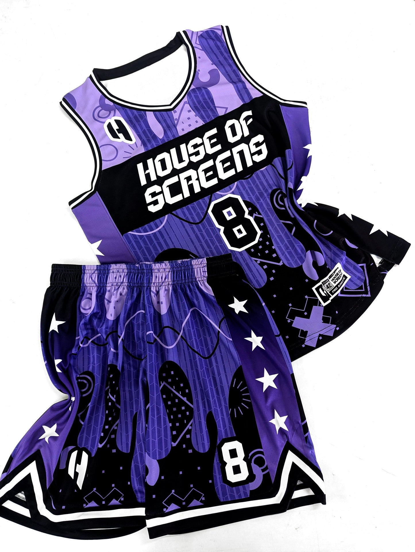 Premium PRO Custom Basketball Jersey and Shorts Set with Enhanced Side Cuts| Personalized Player Name, Number, and Team Name | HX491BS-PRO | Customize This!