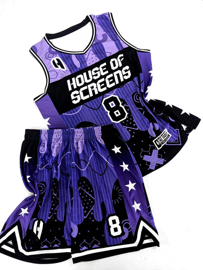 Premium PRO Custom Basketball Jersey and Shorts Set with Enhanced Side Cuts| Personalized Player Name, Number, and Team Name | HX491BS-PRO | Customize This!