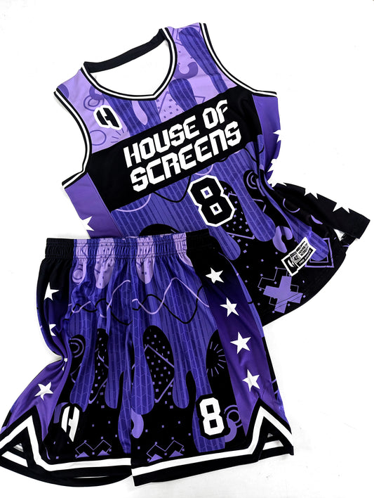 Premium PRO Custom Basketball Jersey and Shorts Set with Enhanced Side Cuts| Personalized Player Name, Number, and Team Name | HX491BS-PRO | Customize This!