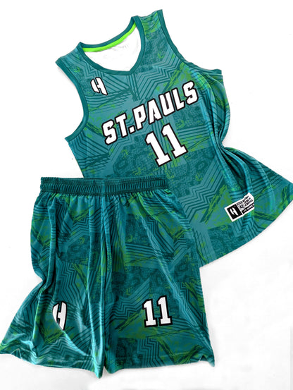 Custom Basketball Jersey and Shorts Set with Personalized Player Name, Number, and Team Name | HX382BS | Customize This!
