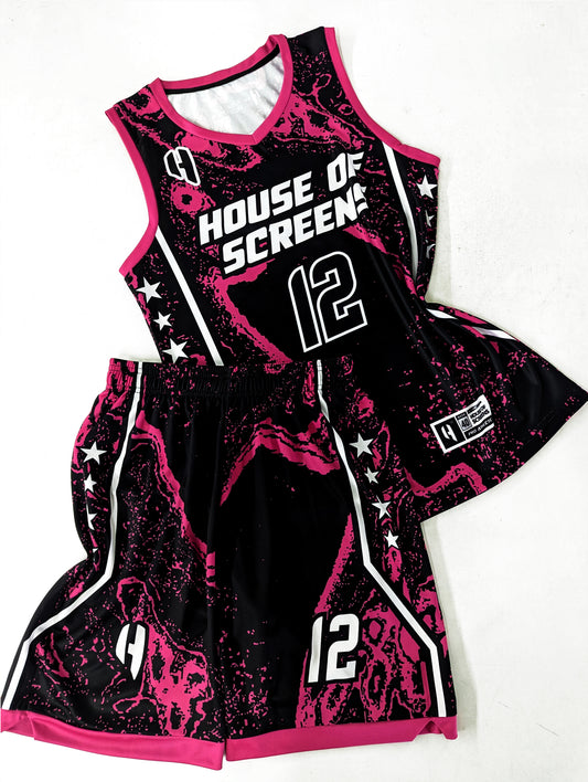 Custom Basketball Jersey and Shorts Set with Personalized Player Name, Number, and Team Name | HX481BS | Customize This!