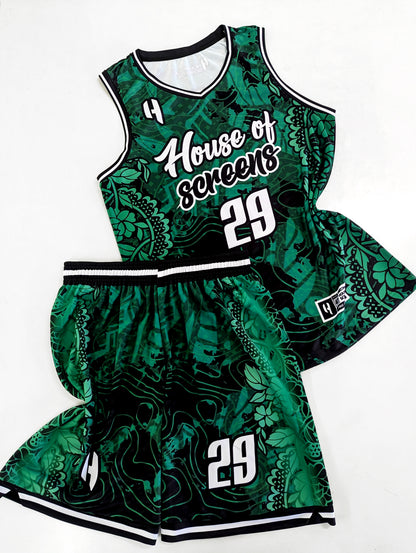 Custom Basketball Jersey and Shorts Set with Personalized Player Name, Number, and Team Name | HX486BS | Customize This!