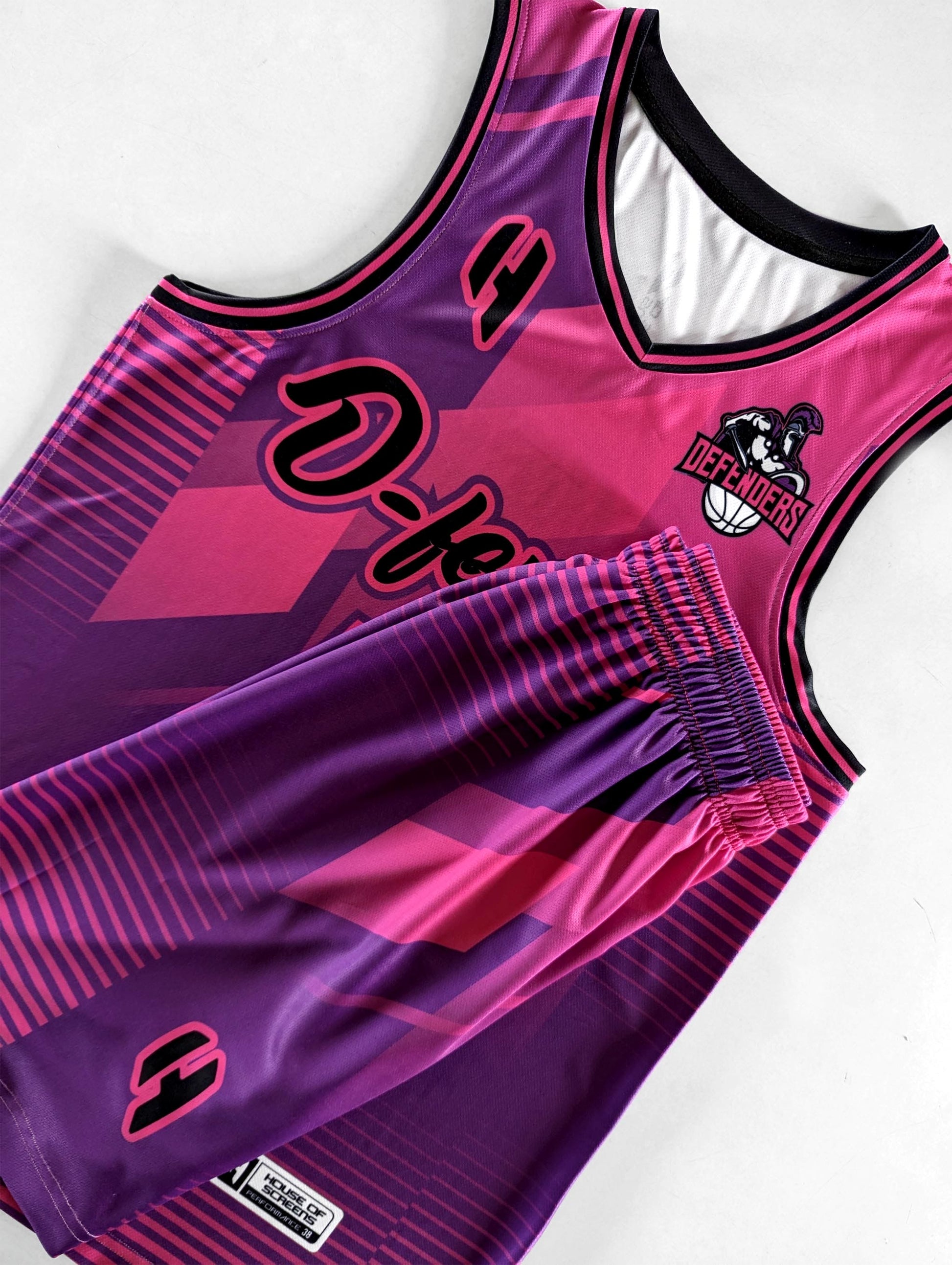 Layout Pink Basketball Shirt Custom Basketball Jersey And Shorts