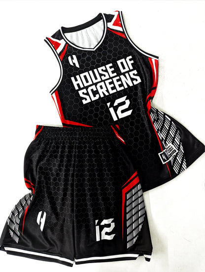 Custom Basketball Jersey and Shorts Set with Personalized Player Name, Number, and Team Name | HX492BS | Customize This!
