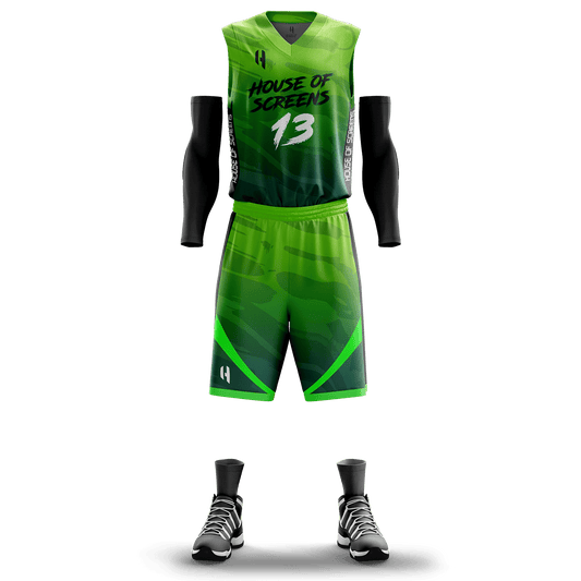 Custom KIDS Basketball Jersey and Shorts Set with Personalized Player Name, Number, and Team Name | HX07BS | Customize This!