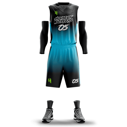 Custom KIDS Basketball Jersey and Shorts Set with Personalized Player Name, Number, and Team Name | HX11BS | Customize This!