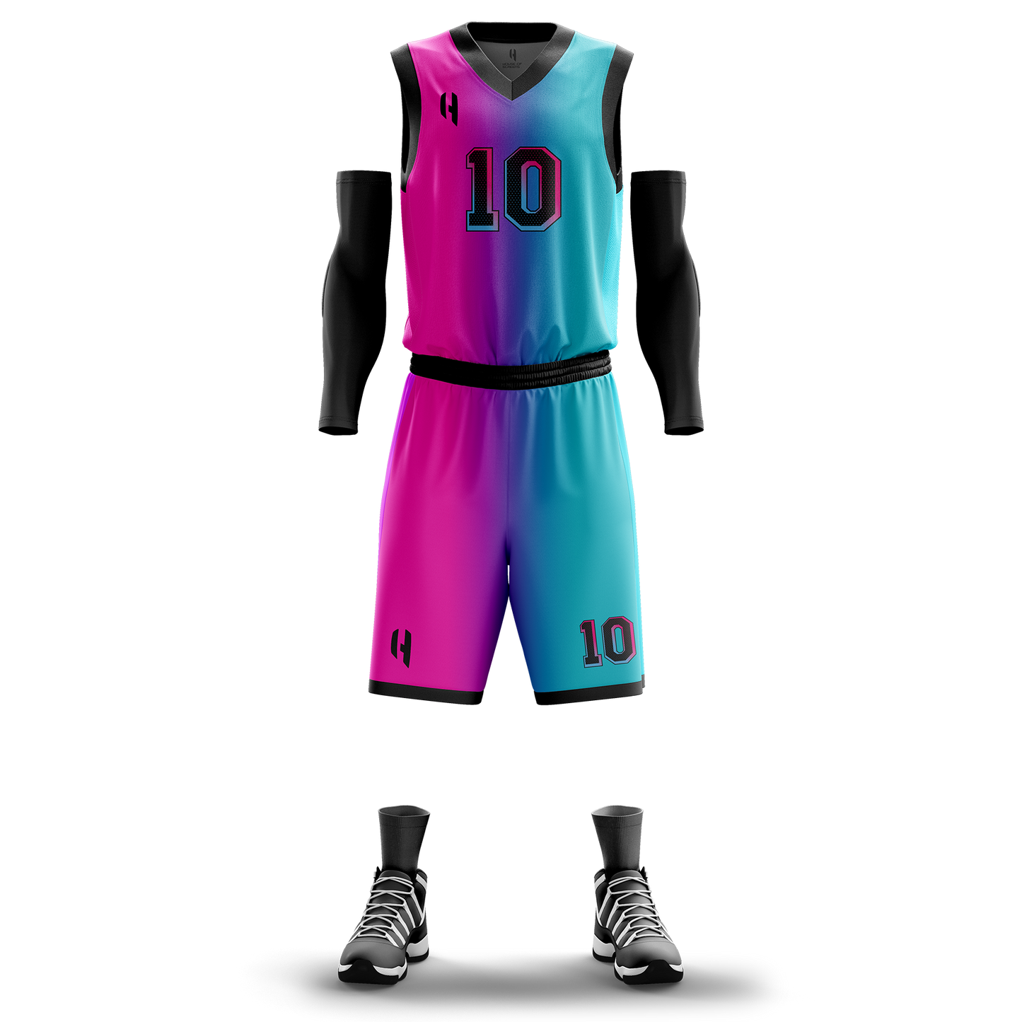 Custom KIDS Basketball Jersey and Shorts Set with Personalized Player Name, Number, and Team Name | HX30BS | Customize This!