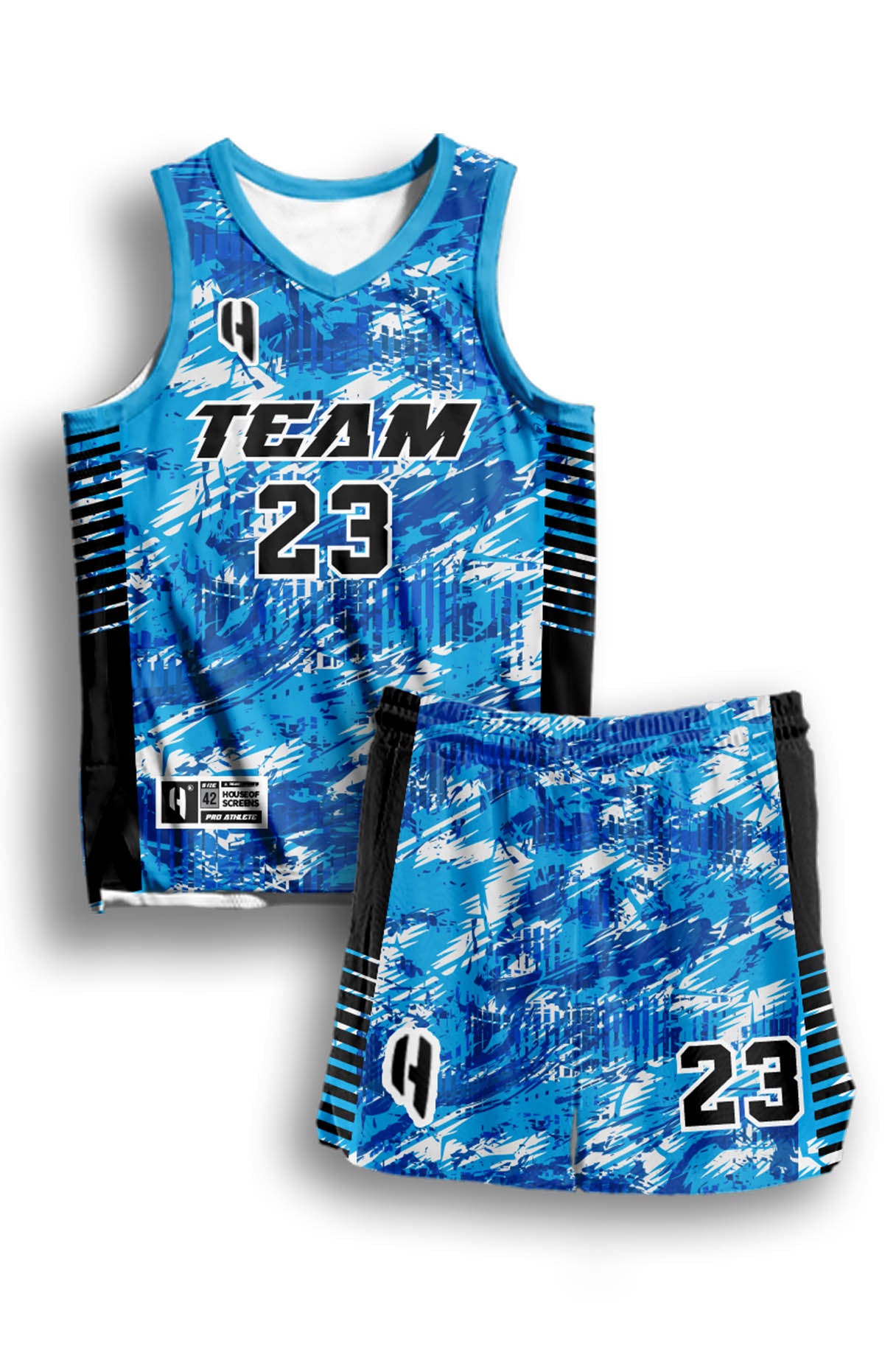 Custom Basketball Jersey and Shorts Set with Personalized Player Name, Number, and Team Name | HX401BS | Customize This!
