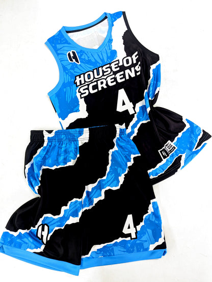 Custom Basketball Jersey and Shorts Set with Personalized Player Name, Number, and Team Name | HX480BS | Customize This!