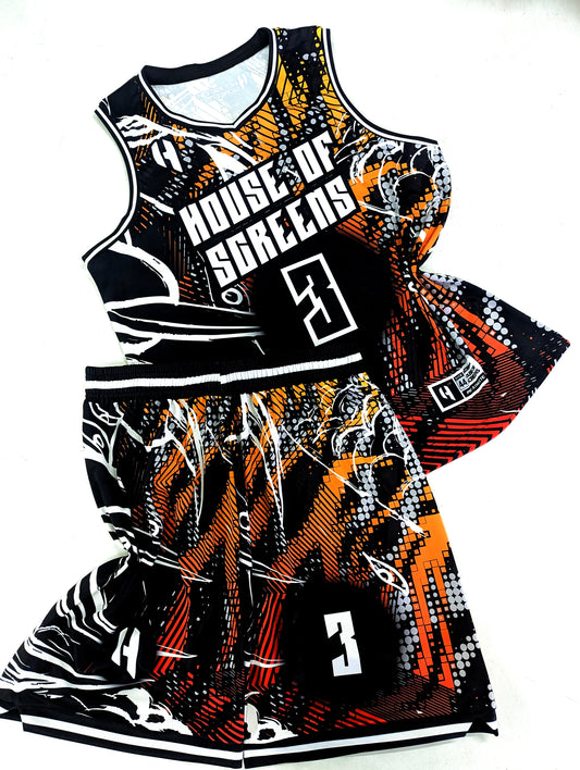 Custom Basketball Jersey and Shorts Set with Personalized Player Name, Number, and Team Name | HX487BS | Customize This!