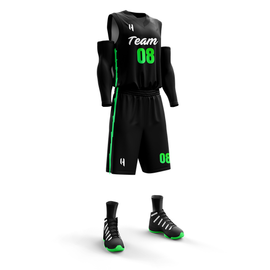 Custom KIDS Basketball Jersey and Shorts Set with Personalized Player Name, Number, and Team Name | HX69BS | Customize This!